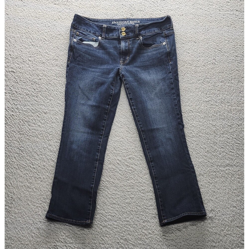American Eagle Outfitters Artist Crop Jeans Women's Size 10 Regular Super Stretc